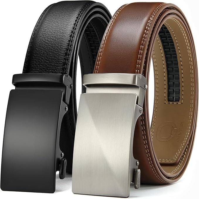 Mens Dress Belt,Genuine Casual Leather Belts for Men 1.5" Width